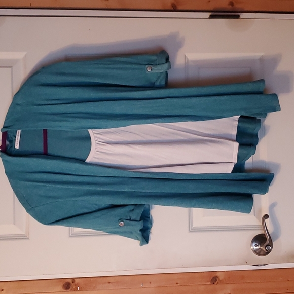 Notation cardigan with attache tank and infinity scarf - Picture 2 of 6